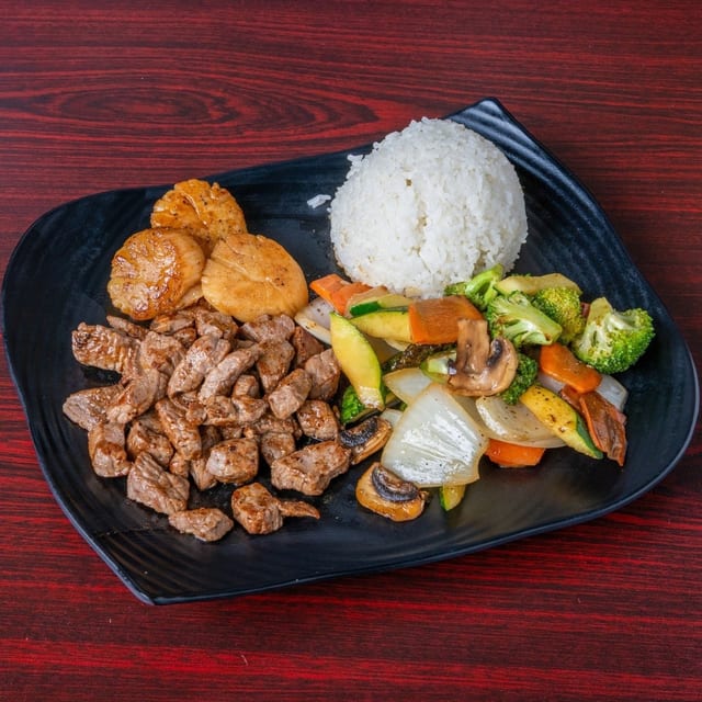 Hibachi Steak and Scallop.