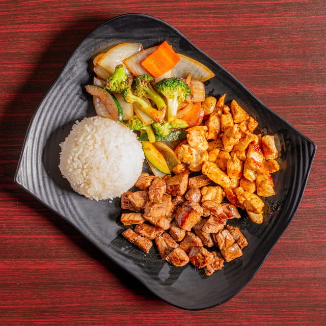 Hibachi Chicken and Steak.