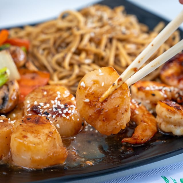 Hibachi Shrimp and Scallop.