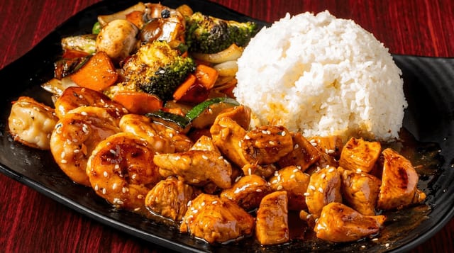 Hibachi Chicken and Shrimp.